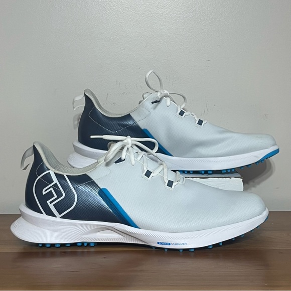Men’s FootJoy Golf FJ Fuel Sport Spikeless Shoes #55427/55429 Blue White Size 13 - Picture 1 of 11